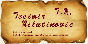 Tešimir Milutinović vizit kartica